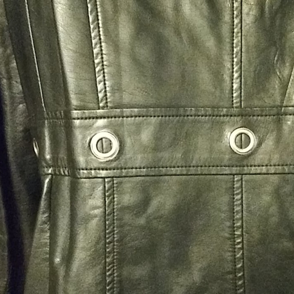 NWOT ARDEN B BLACK LEATHER GROMMET JACKET - Picture 6 of 9